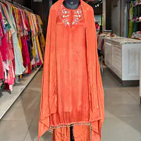 A LINE HANDWORK SUIT SET - Rusty Orange - 38