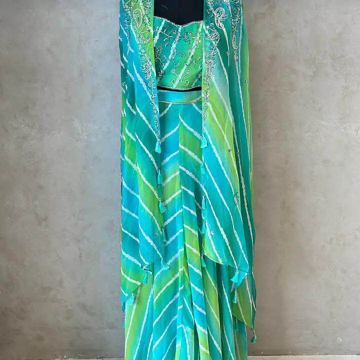 LAHARIYA DESIGNER PLAZO WITH SHURG SET - Yellow - 38