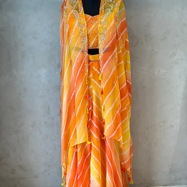 LAHARIYA DESIGNER PLAZO WITH SHURG SET - Rama Green - 38