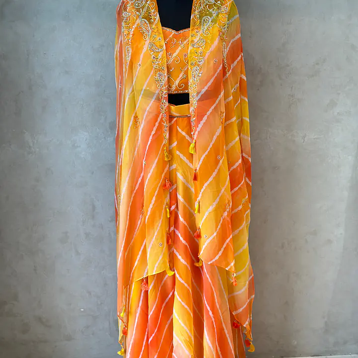 LAHARIYA DESIGNER PLAZO WITH SHURG SET - Rama Green - 38