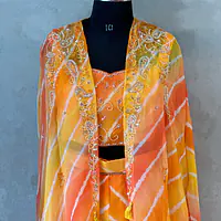 LAHARIYA DESIGNER PLAZO WITH SHURG SET - Yellow - 42