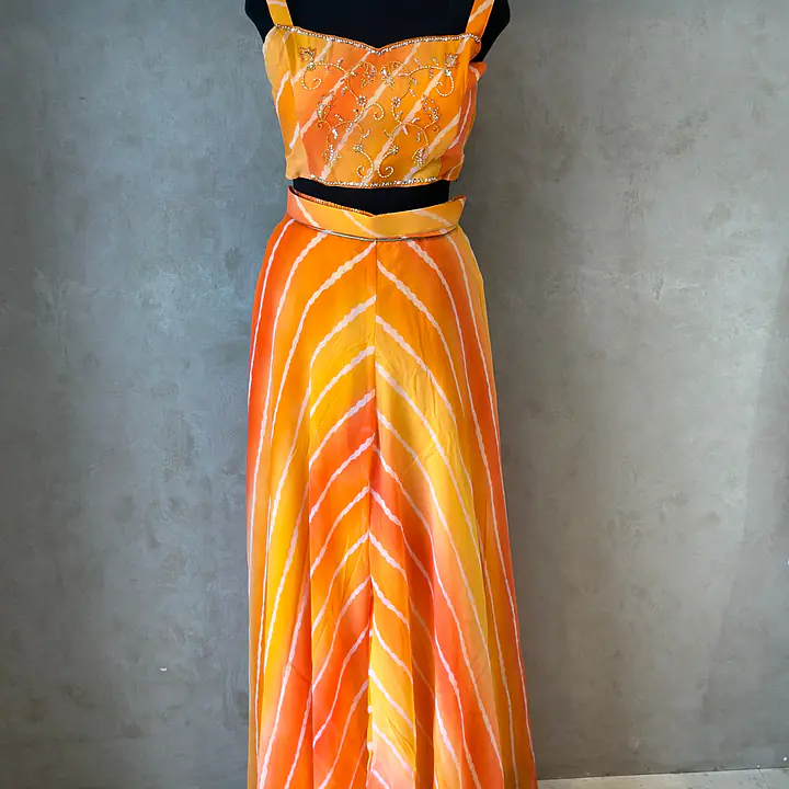 LAHARIYA DESIGNER PLAZO WITH SHURG SET - Yellow - 44