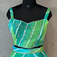 LAHARIYA DESIGNER PLAZO WITH SHURG SET - Rama Green - 40