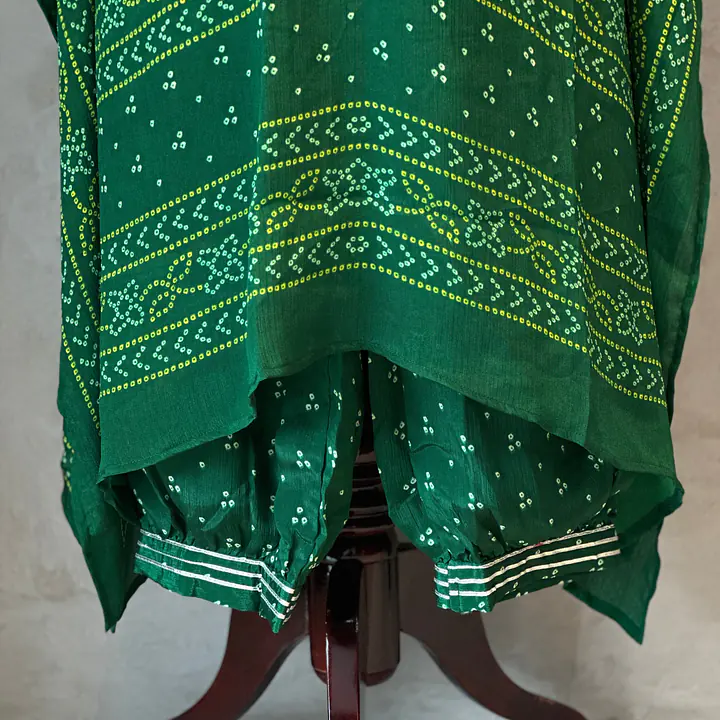 PURE CHINON KAFTAN WITH AFGANI PANT - Pink - 42