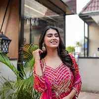 PURE GEORGETTE GOTA PATTI SUIT SET - 46 - MGENTA