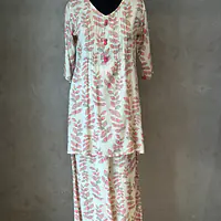 BEAUTIFUL FLORAL PRINT CO-ORD SET - Pink - 40