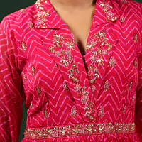 LAHRIYA SPECIAL HANDWORK GOWN - 42 - RED