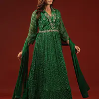 LAHRIYA SPECIAL HANDWORK GOWN - 46 - RED
