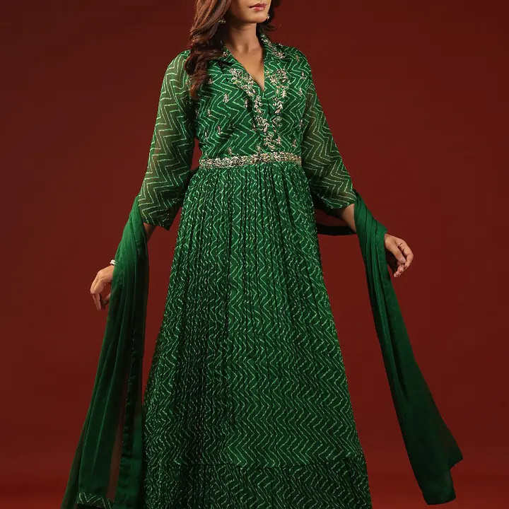 LAHRIYA SPECIAL HANDWORK GOWN - 46 - RED