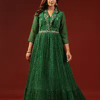 LAHRIYA SPECIAL HANDWORK GOWN - 38 - GREEN