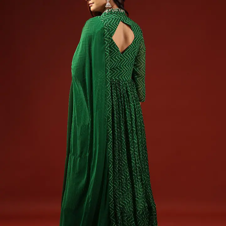 LAHRIYA SPECIAL HANDWORK GOWN - 40 - GREEN