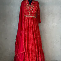 LAHRIYA SPECIAL HANDWORK GOWN - 44 - MAGENTA