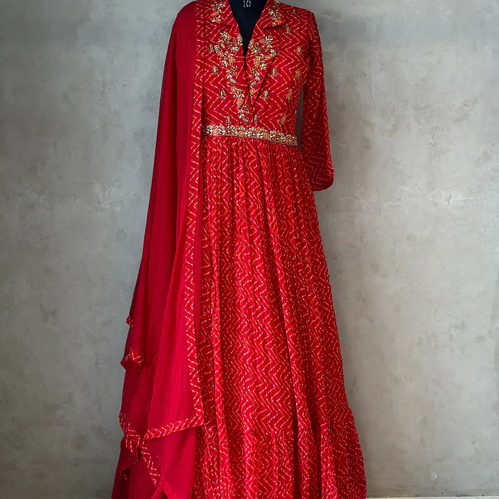LAHRIYA SPECIAL HANDWORK GOWN - 44 - MAGENTA