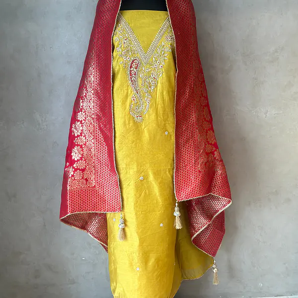 PURE ORGANZA HANDWORK SUIT SET - Default Title