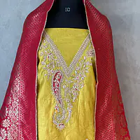 PURE ORGANZA HANDWORK SUIT SET