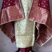 PURE ZARI SILK SUIT SET WITH HANDWORK