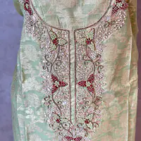 PURE ZARI SILK SUIT SET WITH HANDWORK