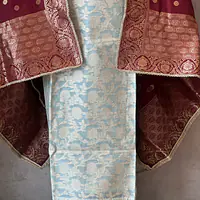 PURE ZARI SILK SUIT SET WITH HANDWORK