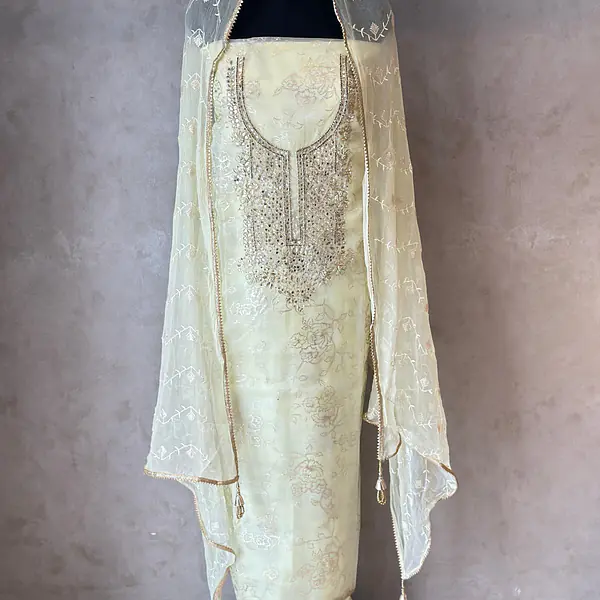 PURE ORGANZA HANDWORK SUIT SET - Default Title