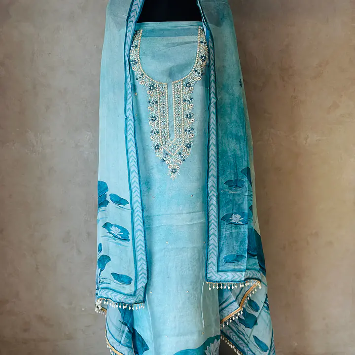 PURE ORGANZA HANDWORK SUIT SET - Default Title