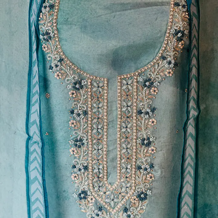 PURE ORGANZA HANDWORK SUIT SET