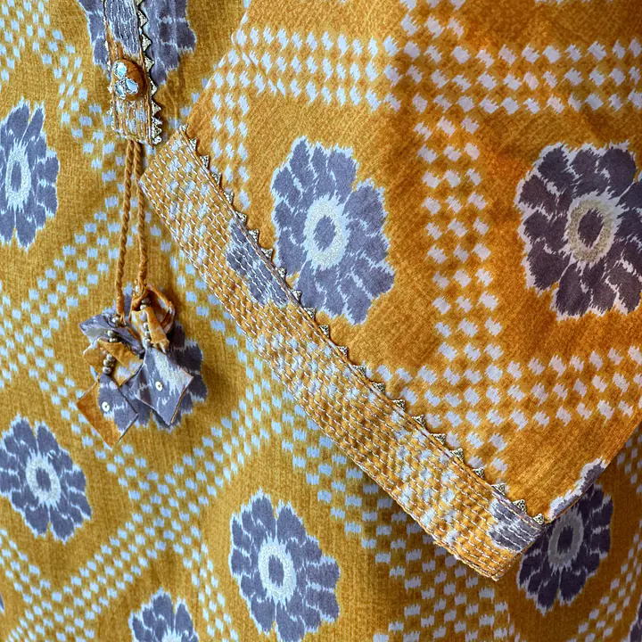 BEAUTIFUL FLORAL KURTI - Musterd - 46