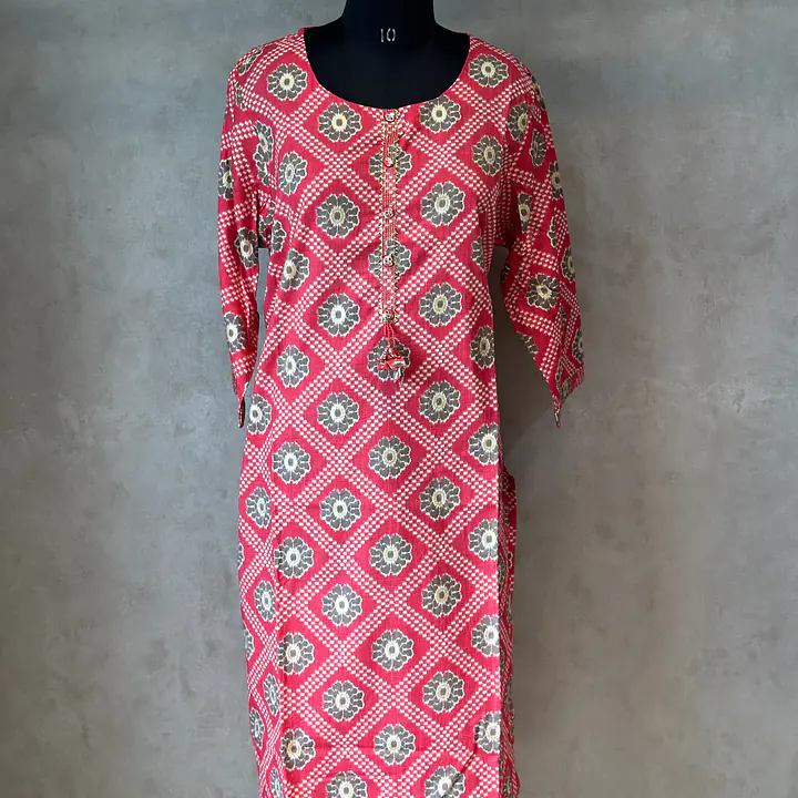 BEAUTIFUL FLORAL KURTI - Musterd - 48