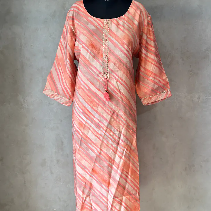 BEAUTIFUL KURTI IN LAHARIYA - Rama Green - 46