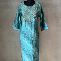 KURTI WITH SEQUENCE WORK - Orange - 48
