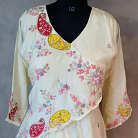 DRAPPING STYLE HANDWORK GOWN - 40