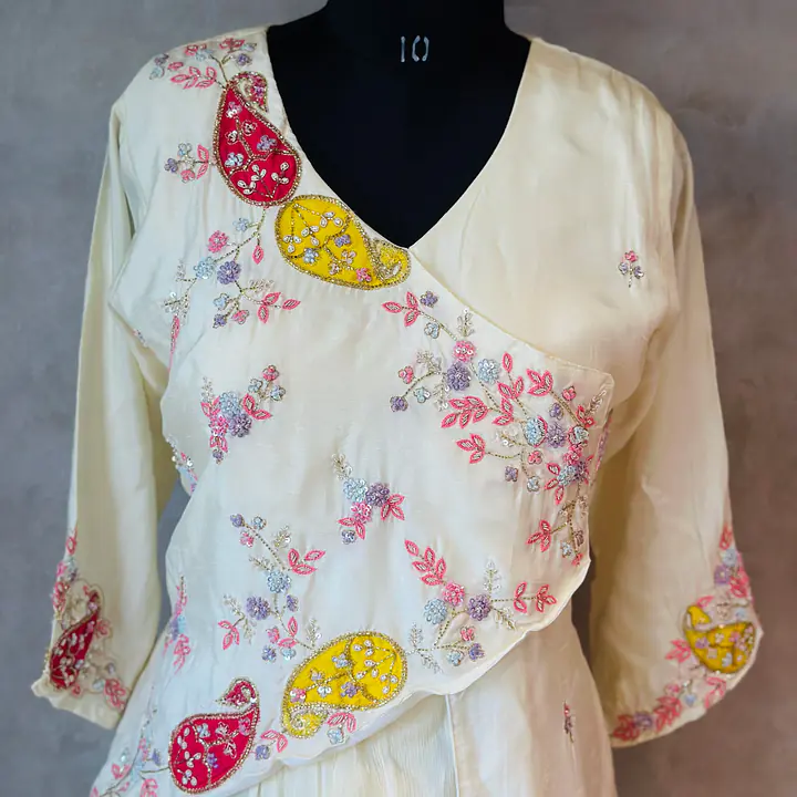 DRAPPING STYLE HANDWORK GOWN - 40