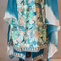 PRINTED ALIA CUT SUIT SET - Rama Green - 44