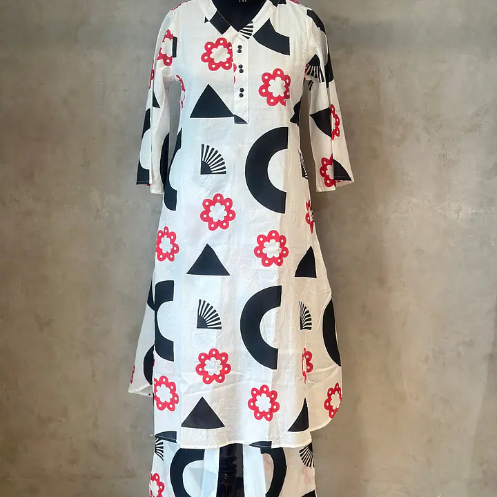 TWO PIECE COTTON SUIT SET - 38