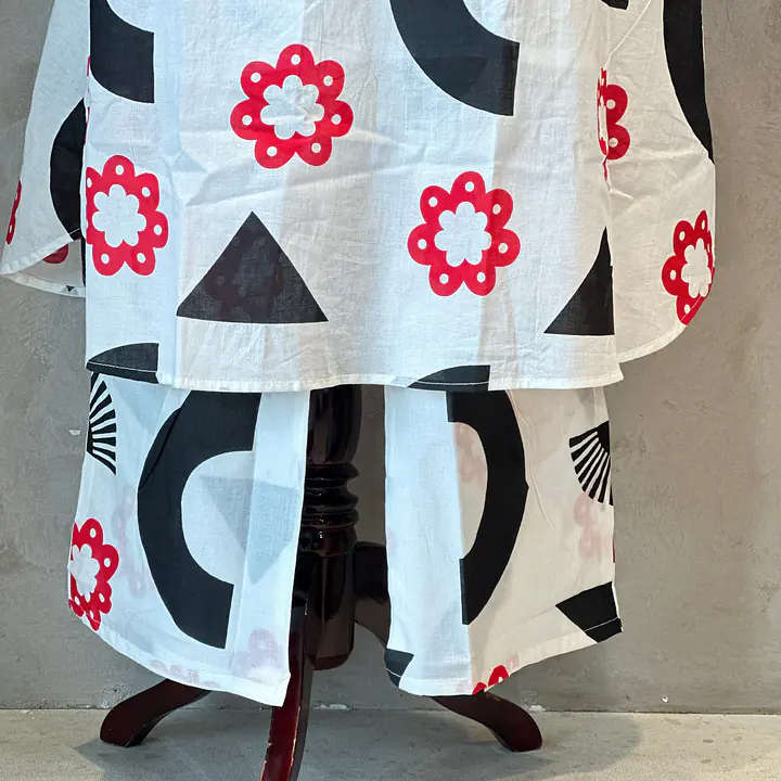 TWO PIECE COTTON SUIT SET - 44