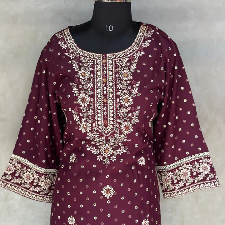 EMBROIDERED SUIT SET - Black - 48