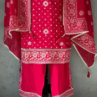 EMBROIDERED SUIT SET - Wine - 52
