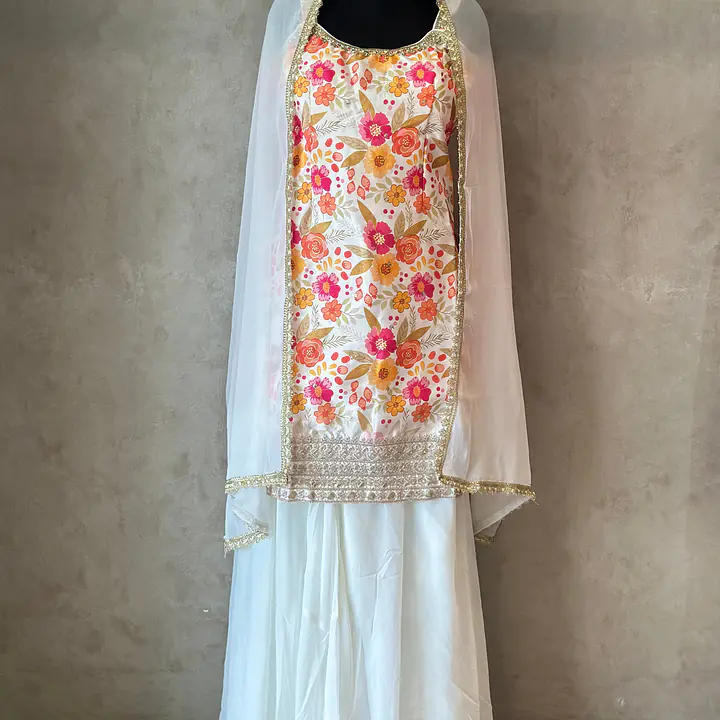 INDO FUSION SHARARA SET - Off white - 42
