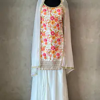 INDO FUSION SHARARA SET - Off white - 44