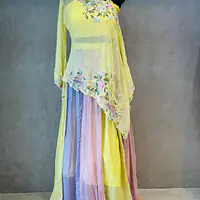 BEAUTIFUL INDO FUSION LEHNGA SET - 36