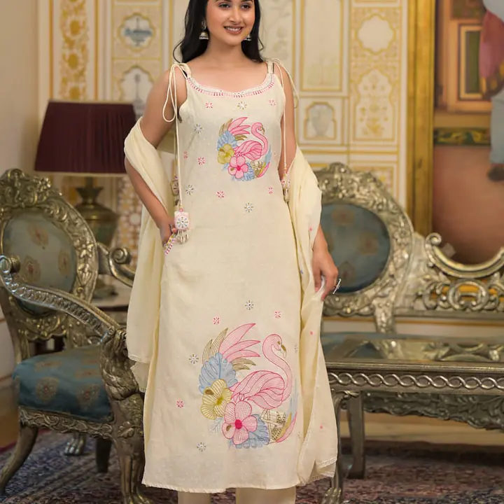 BEAUTIFUL EMBROIDERED TRENDY SUIT SET - 44