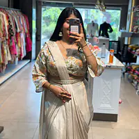 PRE-DRAPED SAREE IN HANDWORK - 40