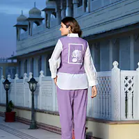 TRENDY JACKET CO-ORD SET - LAVENDER - 44