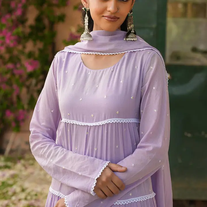 SUMMER SPECIAL ANARKALI GOWN SUIT - BABY PINK - 42