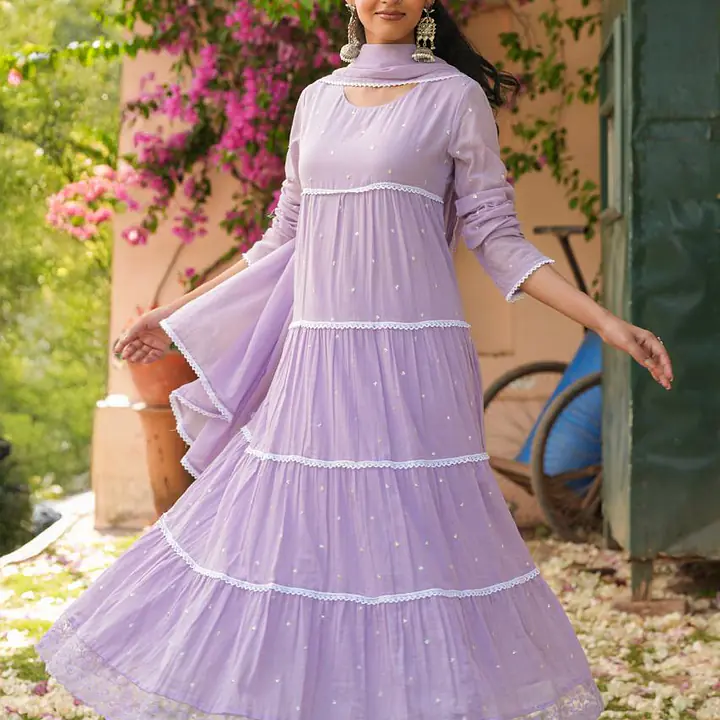 SUMMER SPECIAL ANARKALI GOWN SUIT - BABY PINK - 44