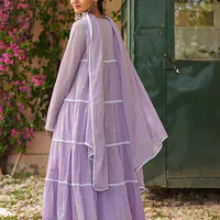 SUMMER SPECIAL ANARKALI GOWN SUIT - WHITE - 44