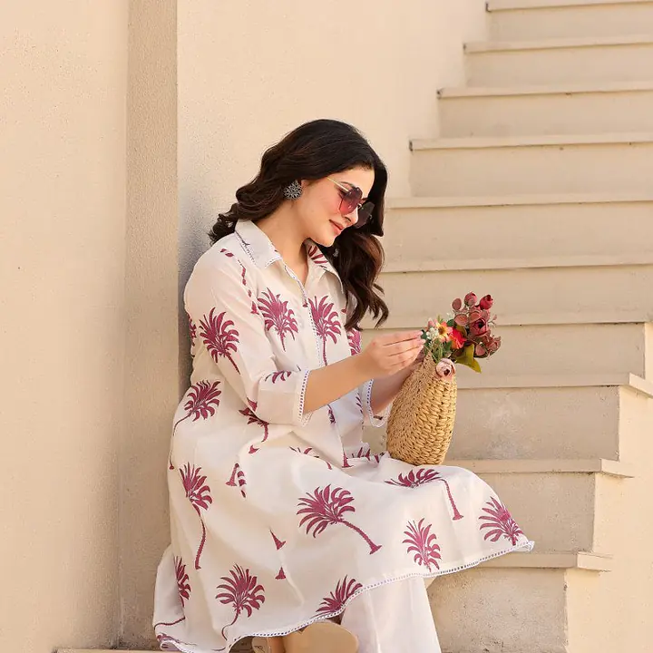 TRENDY MUL COTTON SET - Wine - 44
