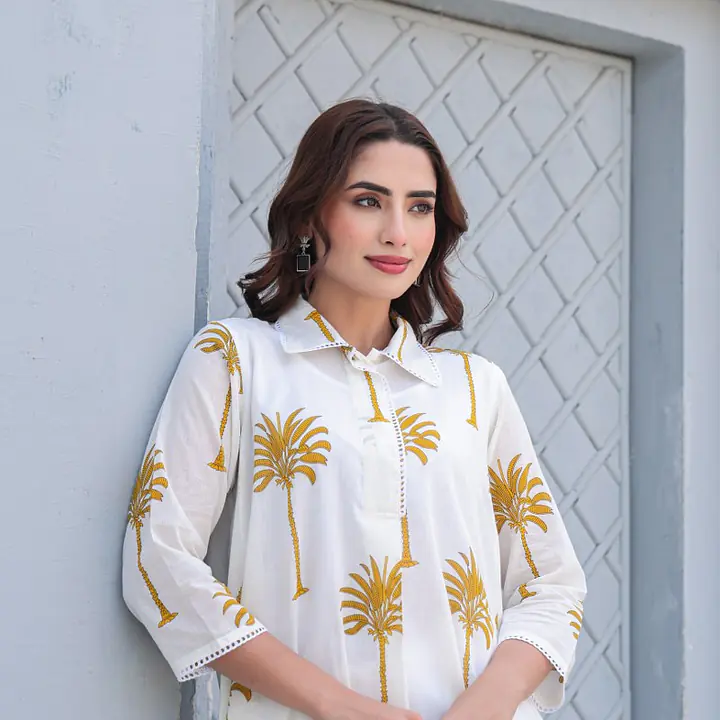 TRENDY MUL COTTON SET - Yellow - 44