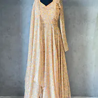 LONG FLORAL ANARKALI SUIT - 38