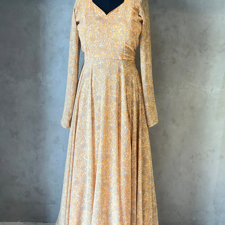 LONG FLORAL ANARKALI SUIT - 40