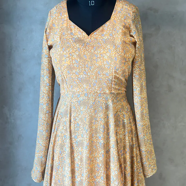 LONG FLORAL ANARKALI SUIT - 44